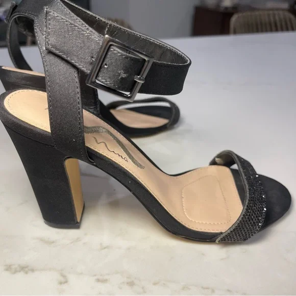 Nina Black Sparkling Heels - Picture 16 of 16